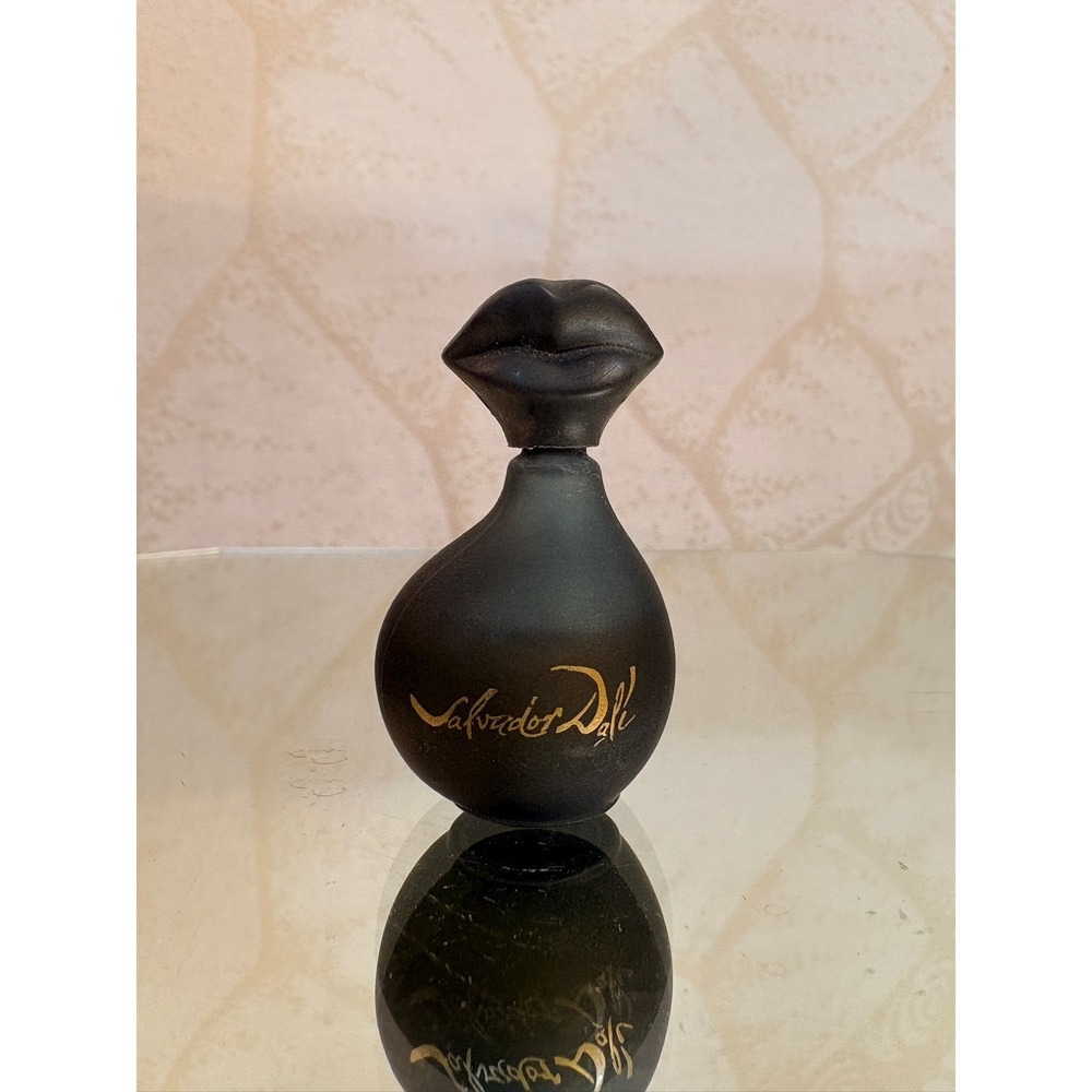 Salvador Dali Black Kiss Lips Perfume Bottle Collectible Vintage Fragrance